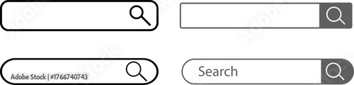 Search bar web template icon. Searching engine browser mockup. boxes template for web page internet browser
