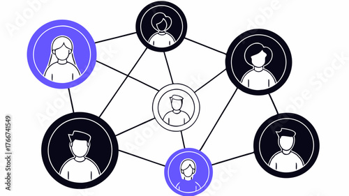 Network Connections A web of interconnected nodes representing various entrepreneurs and mentors highlighting the importance of networking and building relationships in a
