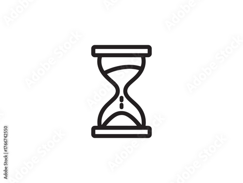 2D Vector Hourglass End Icon Design