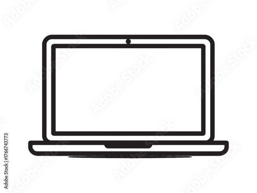 Elegant Laptop Icon Tech Device Illustration