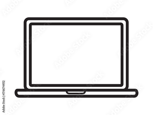 Laptop Icon Digital Workstation Vector Art