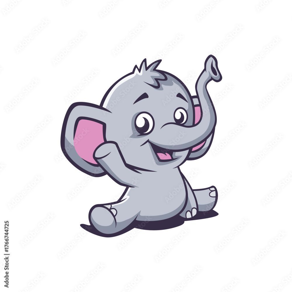 Fototapeta premium elephant abstract logo modern style