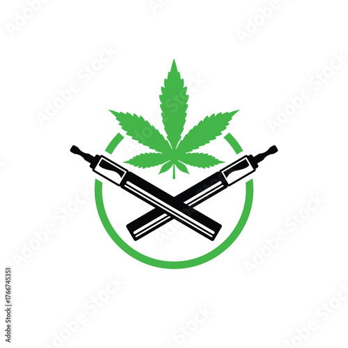 vape weed vector abstract logo modern style