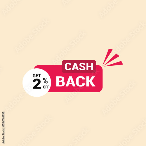 2% cash back offer icon vector a must have for savvy shoppers seeking incredible deals and discounts