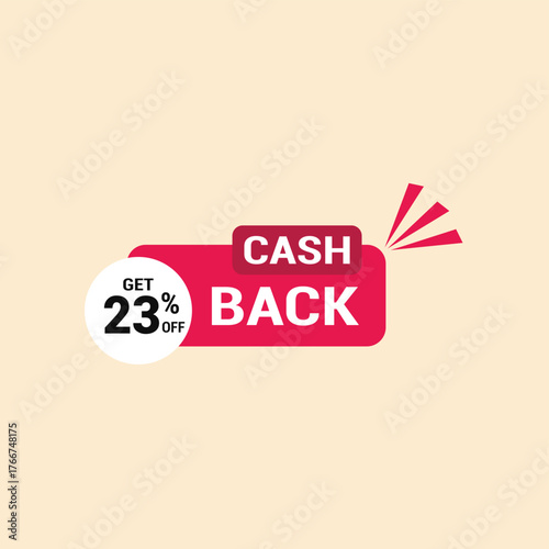 23% cash back offer icon vector a must have for savvy shoppers seeking incredible deals and discounts