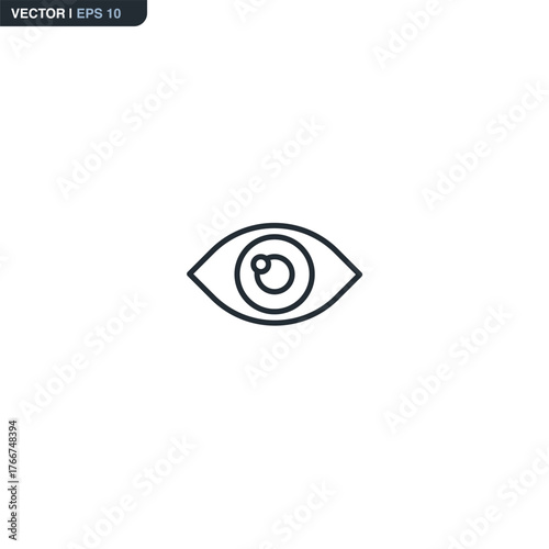 View, linear style sign for mobile concept and web design
