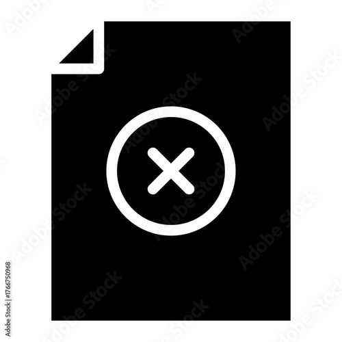 delete file, file with cross icon