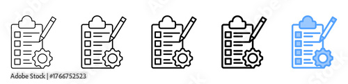 Task Management Icon Different Style Outline Collection Set 