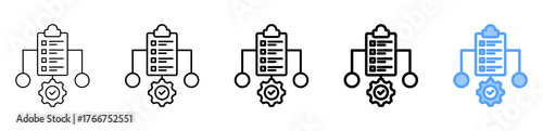 Project Planning Icon Different Style Outline Collection Set 