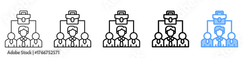 Work Organization Icon Different Style Outline Collection Set 