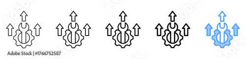 Productivity Tools Icon Different Style Outline Collection Set 