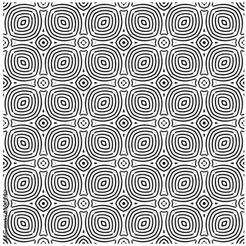  Abstract texture for fabric print, card, table cloth, furniture, banner, cover, invitation, decoration, wrapping. seamless repeating pattern.Black and white pattern.