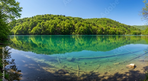Plitvice Lakes National Park - Serene Reflections of Natures Beauty.