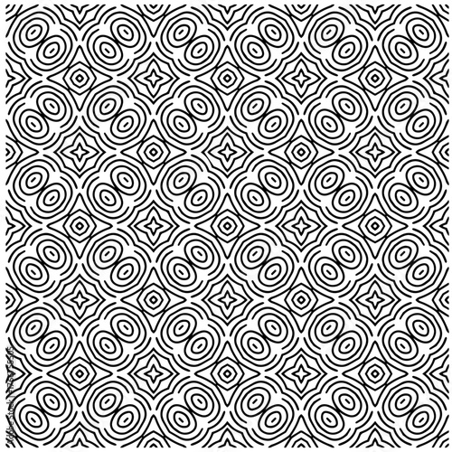 Abstract texture for fabric print, card, table cloth, furniture, banner, cover, invitation, decoration, wrapping. seamless repeating pattern.Black and white pattern.