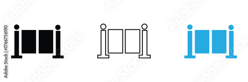 Create a sense of prestige and exclusivity with this velvet rope barrier design, perfect for VIP events, red carpet arrivals, and upscale venue entrances.