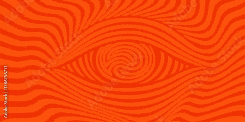 Abstract orange and blue vector background illustration with swirl and line design and light wave pattern. Funny halloween background with orange neon flare echo effect. Vector illustration