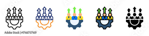 Team Productivity Icon Multiple Style Collection Set 