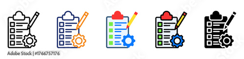 Task Management Icon Multiple Style Collection Set 