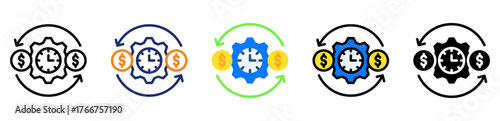 Business Efficiency Icon Multiple Style Collection Set 