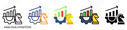 Productivity Strategy Icon Multiple Style Collection Set 