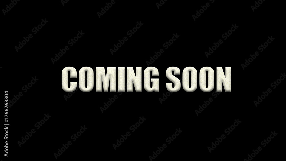 Obraz premium 3D Golden Coming Soon Loop Text animation for Movie Trailer, Live Streaming, Music Teaser, Intro Video, Outro, Show Promotion, Theatre Synopsis with Black background alpha matte