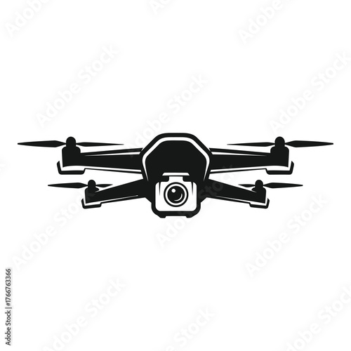 Drone icon isolated on white background quadcopter symbol unmanned aerial vehicle sign vector illustration for graphic design and web design elements
