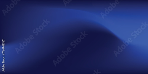 Deep blue ocean gradient wallpaper. Abstract deep dark navy underwater background. Night sky and deep water surface design. Modern Blur sea backdrop for presentation, brochure, poster, banner. Vector