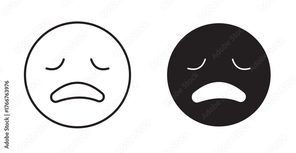 Fototapeta premium Weary face icon 