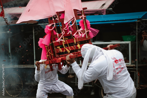 Vegetarian Festival Procession in Thung Song, Nakhon Si Thammarat, Thailand