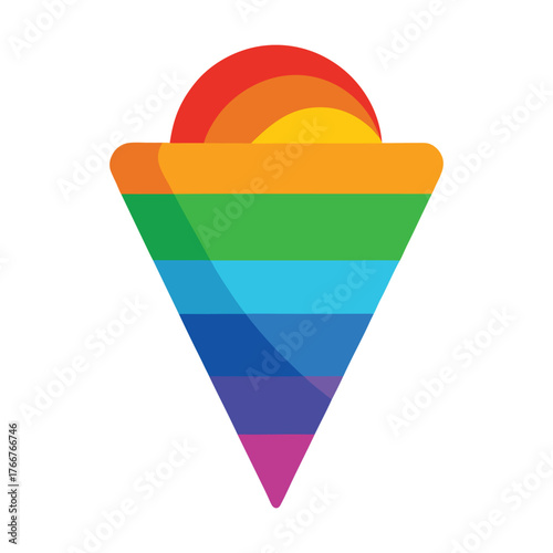 colorful ice cream cone