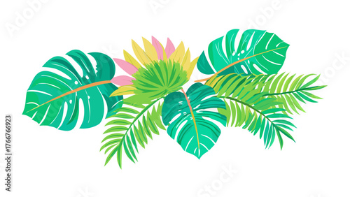 Summer Tropical palm leaves. Exotic palms tree. Floral Background.icon
