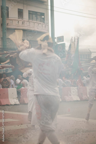 Vegetarian Festival Procession in Thung Song, Nakhon Si Thammarat, Thailand