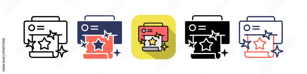 Obraz premium Printing Industry multiple icon