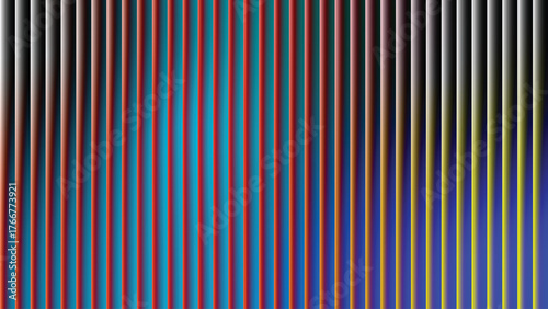 Futuristic neon texture with vibrant shades of blue green gradients and bright smooth fluted vertical lines