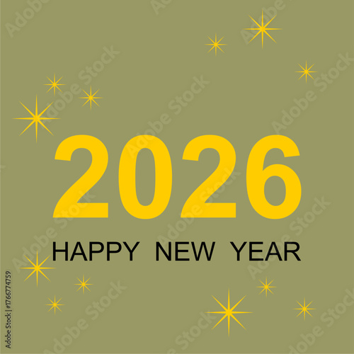 vector illustration of 2026 new year greeting template