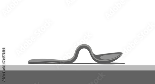 Bent spoon, symbolizing brokenness, difficulty, or challenge