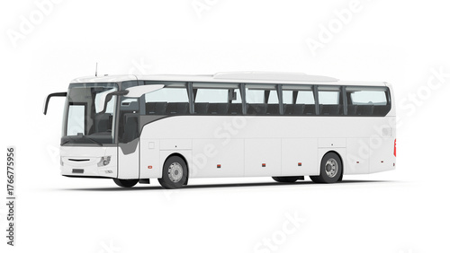 Realistic 3D rendering Modern Intercity, tour, Bus Visuals. Transportation and Travel Concept.