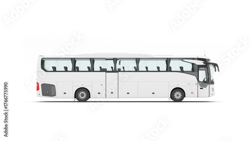 Realistic 3D rendering Modern Intercity, tour, Bus Visuals. Transportation and Travel Concept.