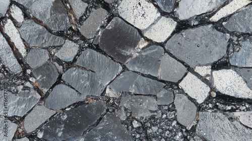 close up of meteorite cross section showing natural iron nickel crystal pattern, silver gray geometric texture, cosmic background