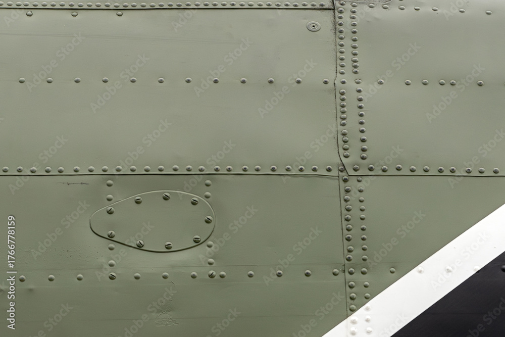 Fototapeta premium Design and pattern isolated from an aircraft fuselage