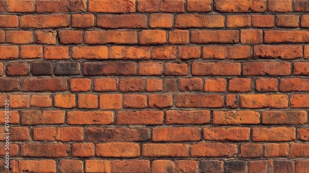 Obraz premium Textured brick wall with earthy tones. AI image