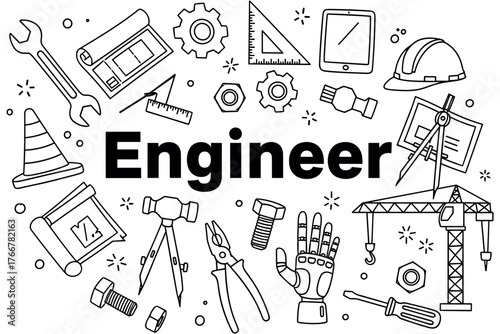 Engineering tools and symbols for construction and design professionals
