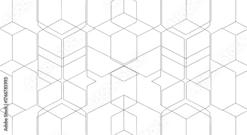 Geometric pattern of gray 3D cubes on a white background with a technical and modern feel.