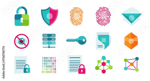 Security and Data Protection Icons A Comprehensive Collection.