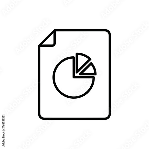 Pie chart on paper shows distribution in diagram, simple document displays circle and segments. Graph pie chart data reflects statistical analysis, helping in interpreting information.