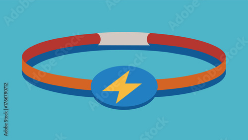 A bracelet with a lightning bolt symbol representing the need for conversation and support around bipolar disorder.. Vector illustration