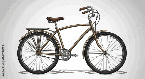 vintage bicycle on a wooden background