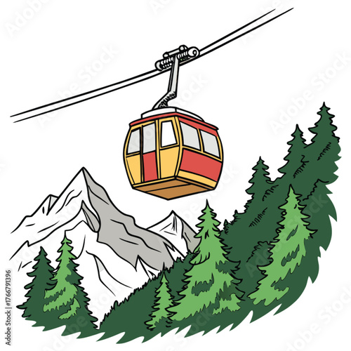 vector illustration of a helicopter