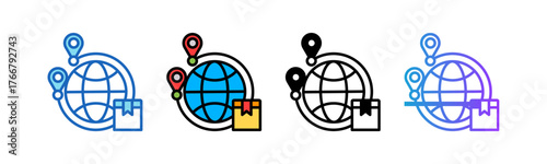 Worldwide Distribution multistyle icon