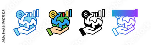 World Economy multistyle icon